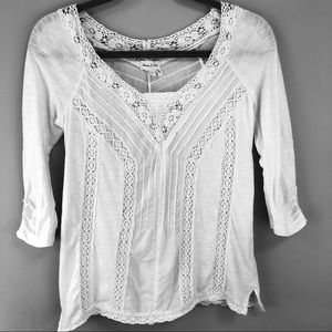 Anthropologie Meadow Rue Lace Medley Top, Sz S
